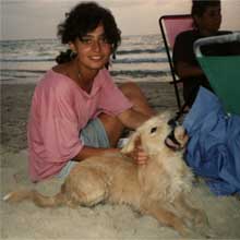 Evie on the beach