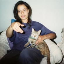 Evie with kitten